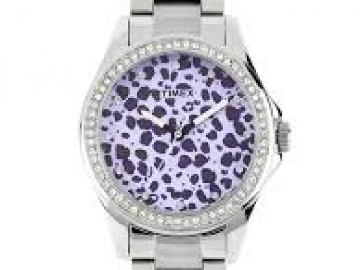 Timex Women Purple Patterned Dial Watch TI000O40100